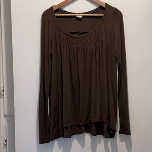 Free People Long Sleeved Ribbed Tee